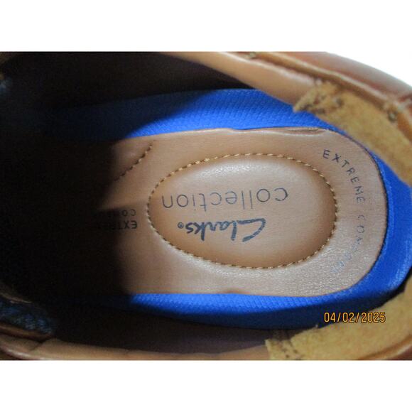 USED Clarks Mens Malwood Lace Leather Shoe, Tan Leather- Size 9 main image 7